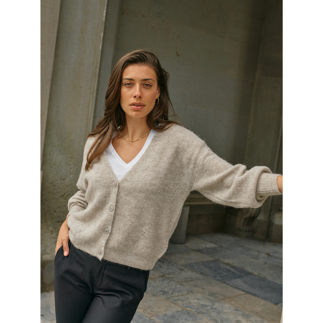 Mos Mosh Thora V-Neck Knit Cardigan