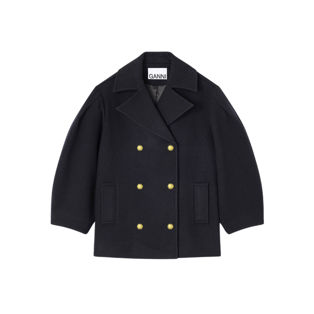 Ganni Peacoat Wool