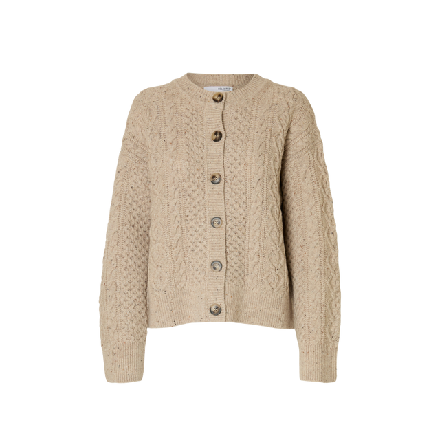 Selected Femme – Nelly – Strickjacke mit Rundhalsausschnitt