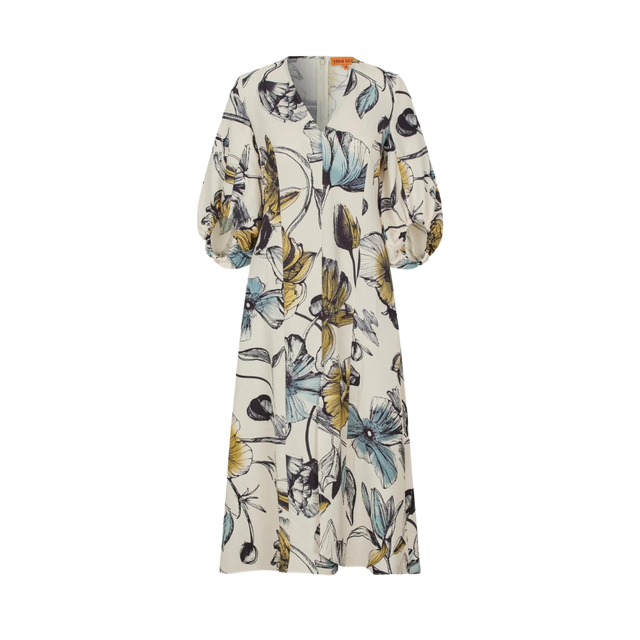 Stine Goya Midikleid mit Dreiviertelärmeln