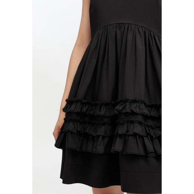 Ganni Stretch-Baumwoll-Mini-Trägerkleid