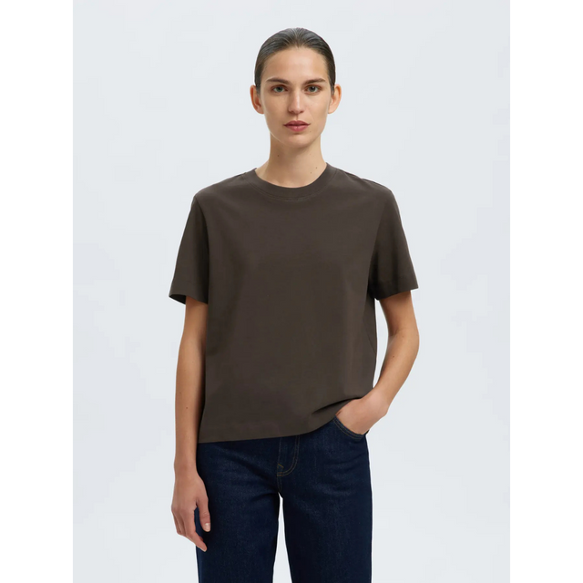 Selected Femme T-Shirt Essential SS Boxy Tee Noos
