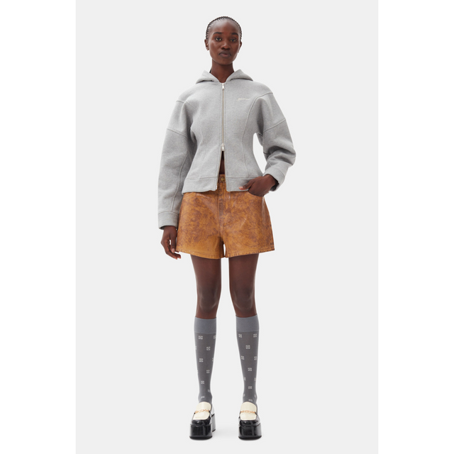 Ganni Heavy Fleece Zip Hoodie
