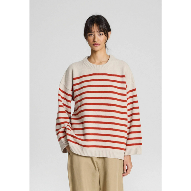 Gai Lisva Barbera gestreifter Lammwollpullover
