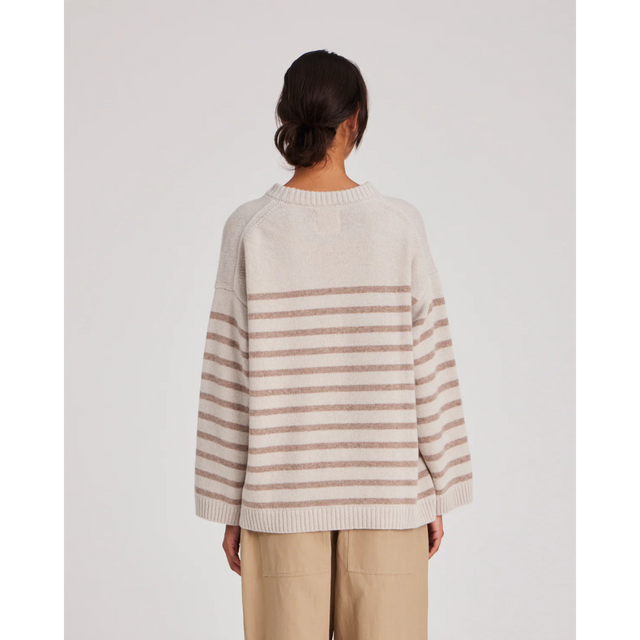 Gai Lisva Barbera gestreifter Lammwollpullover
