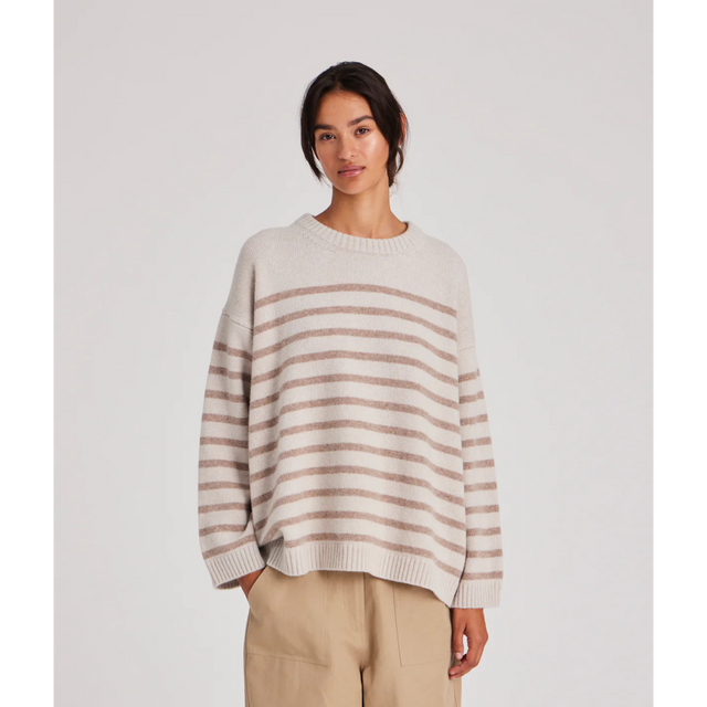 Gai Lisva Barbera gestreifter Lammwollpullover