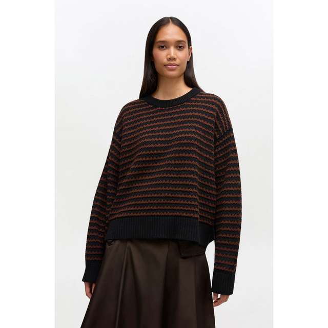 Ganni Soft Cotton Wool Mix Crewneck