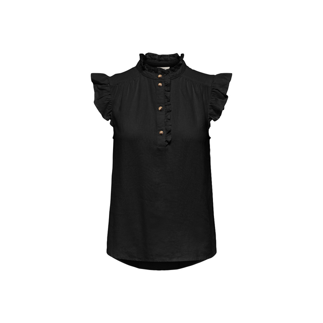 JDY Say S/L Linen Frill Top Woven