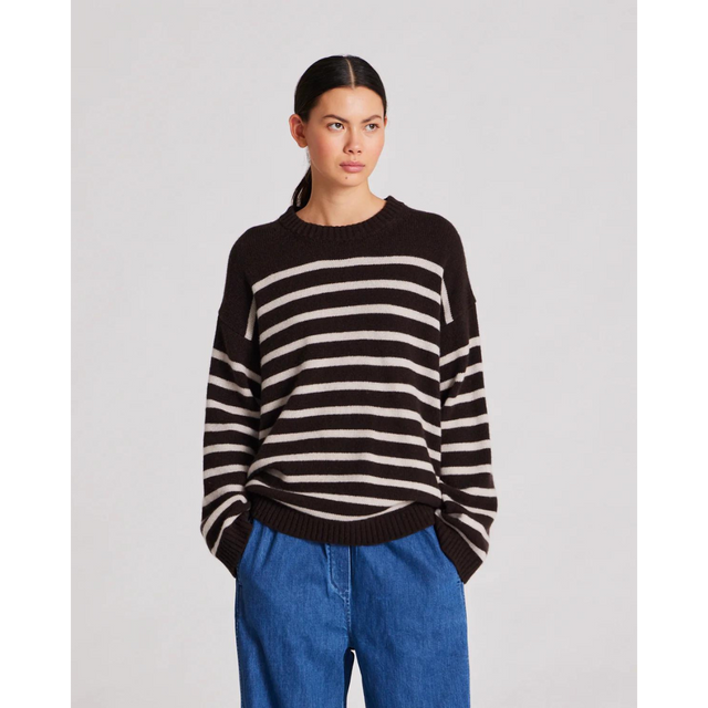 Gai Lisva Barbera gestreifter Lammwollpullover