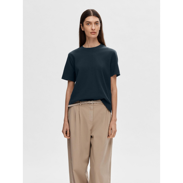 Selected Damen T-Shirt Essential SS Boxy Tee Noos