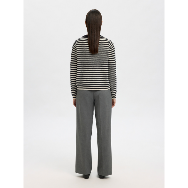 Selected Damen-Fana LS Knit Wool O-Neck