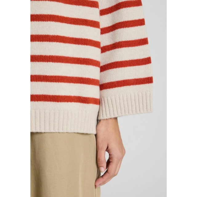 Gai Lisva Barbera gestreifter Lammwollpullover