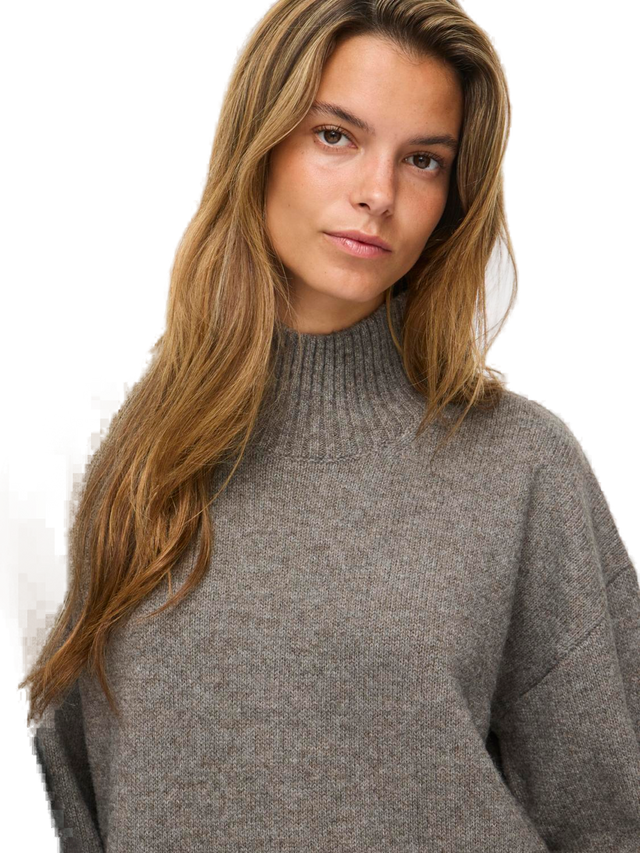 VILA Sia L/S High Neck Knit Pullover