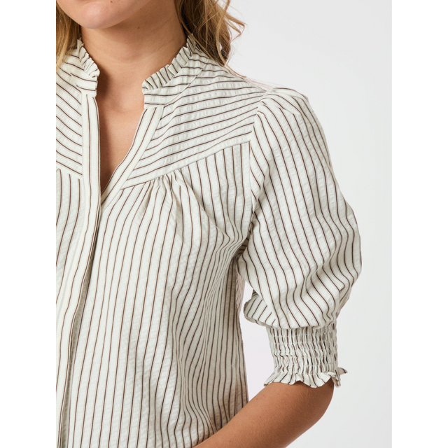 Neo Noir Diana Crepe Stripe Blouse