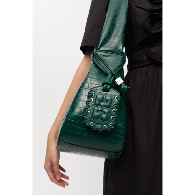 Ganni Ganni Bou Bag Hobo Medium Croc