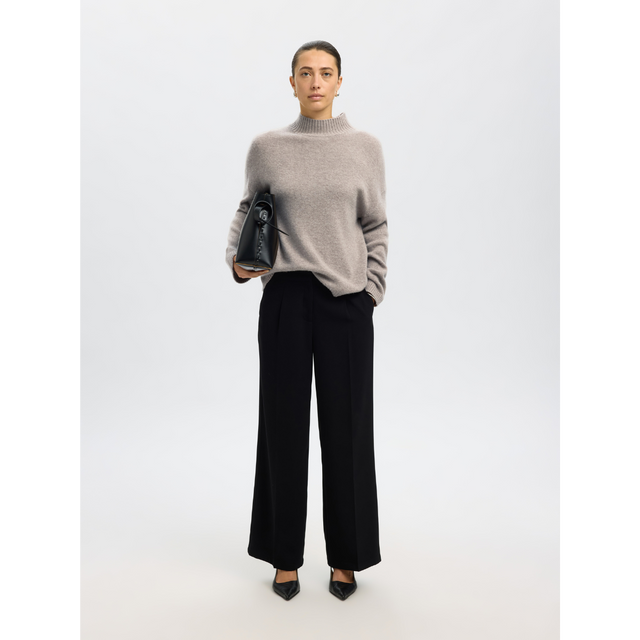 Selected Damen – Cille Kaschmirmischung mit hohem Kragen