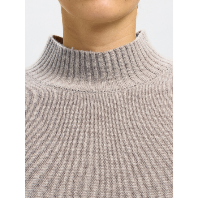 Selected Damen – Cille Kaschmirmischung mit hohem Kragen
