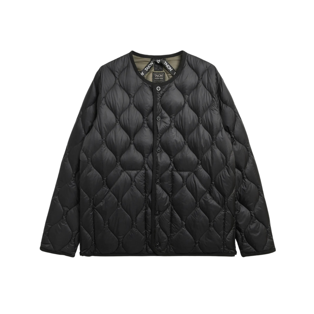 Taion Military-Daunenjacke mit Rundhalsausschnitt