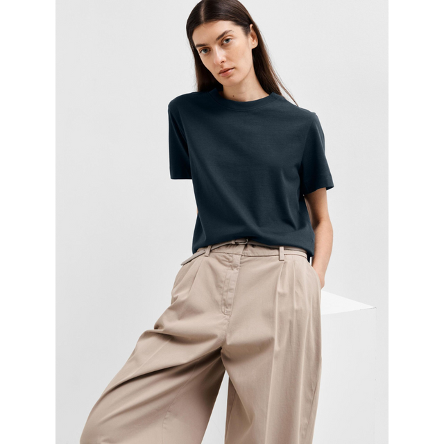 Selected Damen T-Shirt Essential SS Boxy Tee Noos