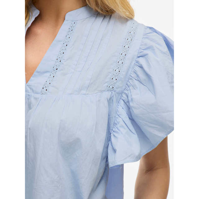 VILA Laurel S/S V-Neck Top/Ka