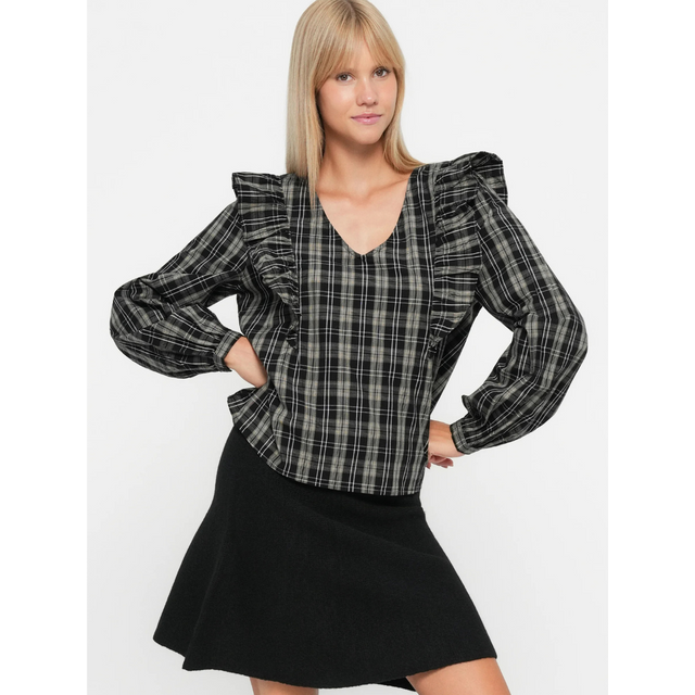 JDY Dolly L/S Check Top