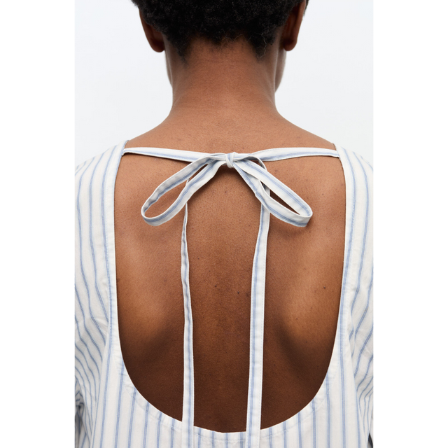 Ganni Stripe Cotton Mini Dress