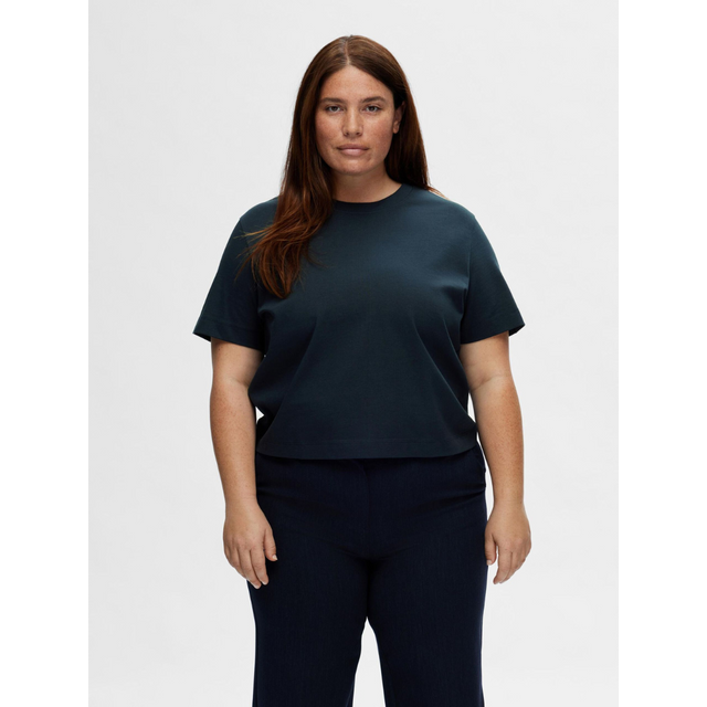 Selected Damen T-Shirt Essential SS Boxy Tee Noos