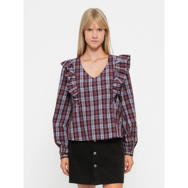 JDY Dolly L/S Check Top