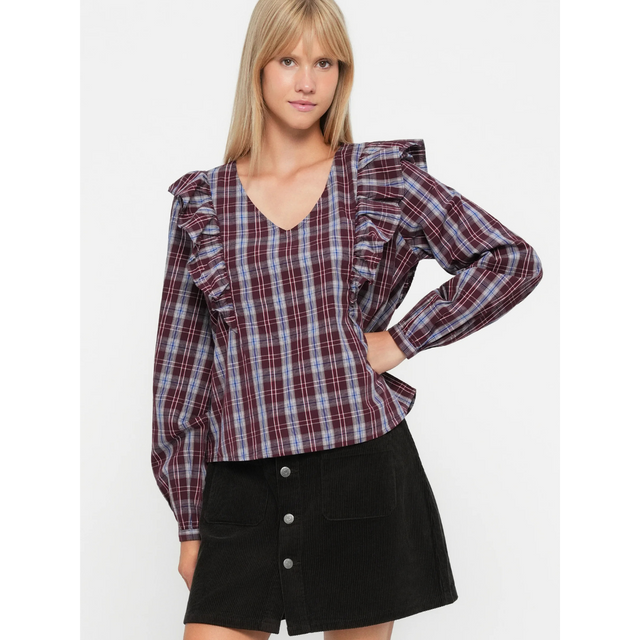 JDY Dolly L/S Check Top