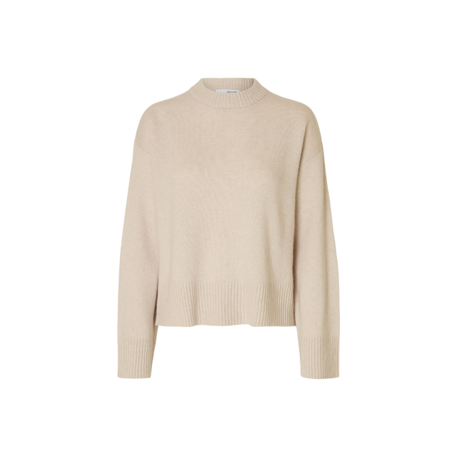 Selected Women Cille Cashmere Blend LS Knit O-Neck