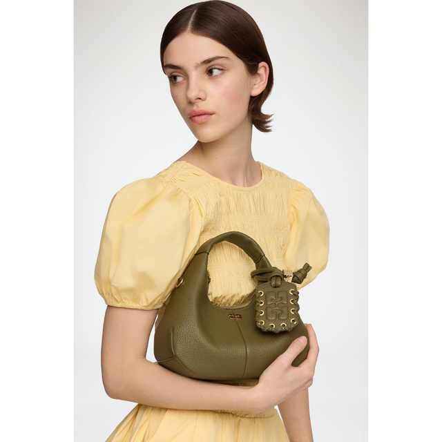 Ganni Hobo Mini Grained