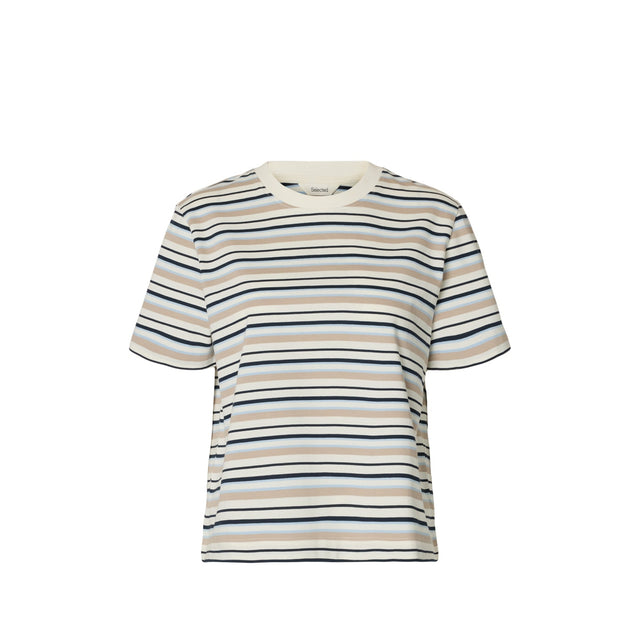 Selected Femme Essential SS Striped Boxy T-shirt