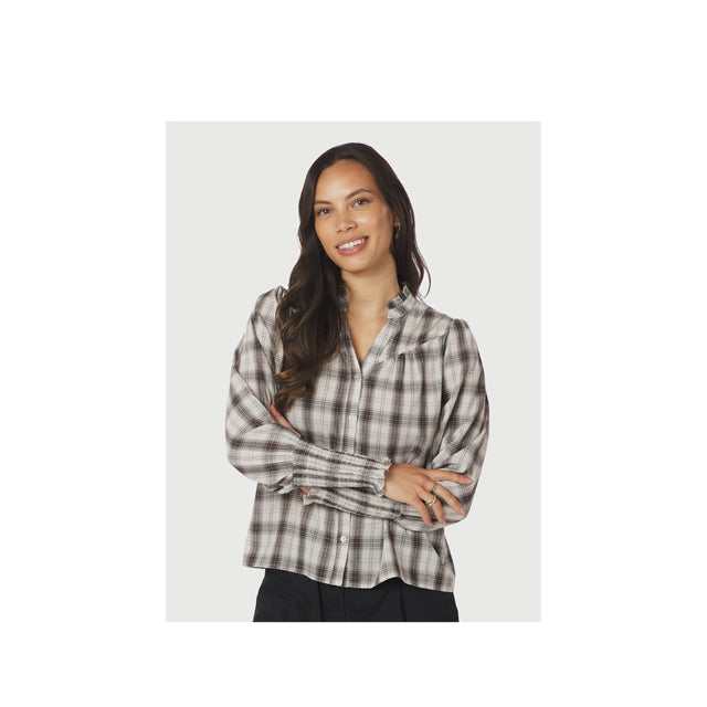 NEO NOIR Camisa-Bluse mit großem Karomuster