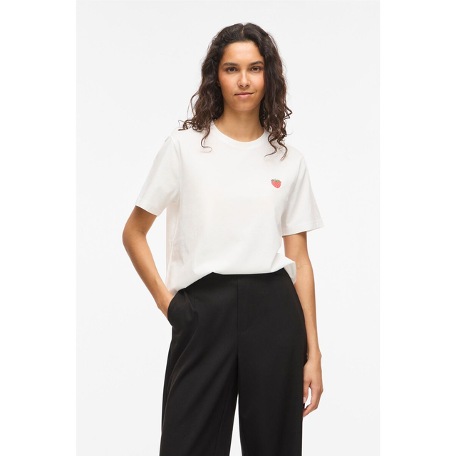 VILA Visybil Berry O-Neck S/S Top