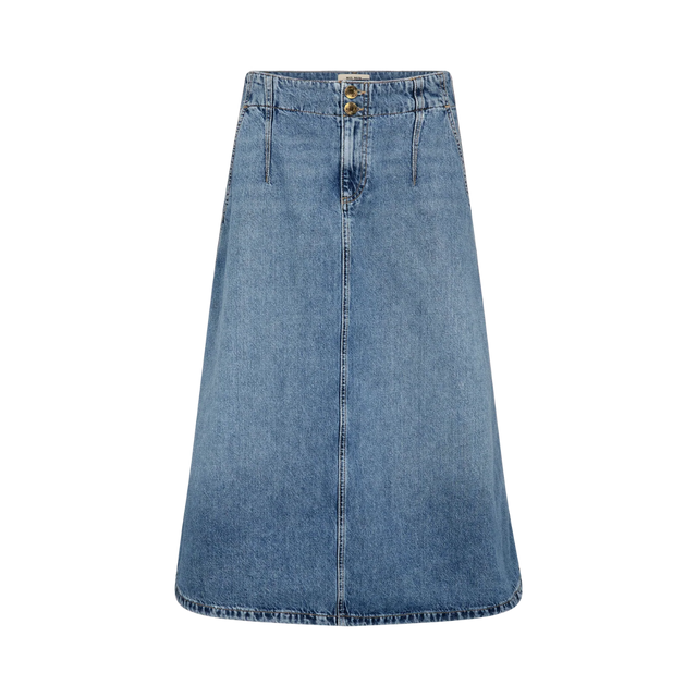 Leala A-snit denim nederdel fra Mos Mosh - foran