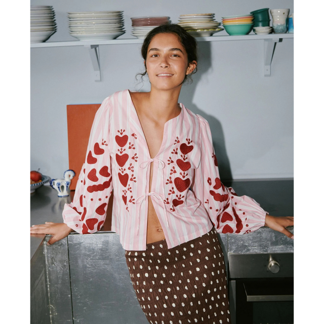 Smuk lyserød Elisabeth Top fra Sissel Edelbo - model foran