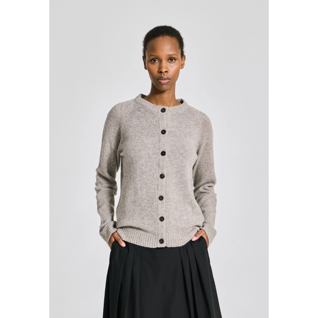 Gai Lisva Gry L/S Cardigan Lambswool Knit