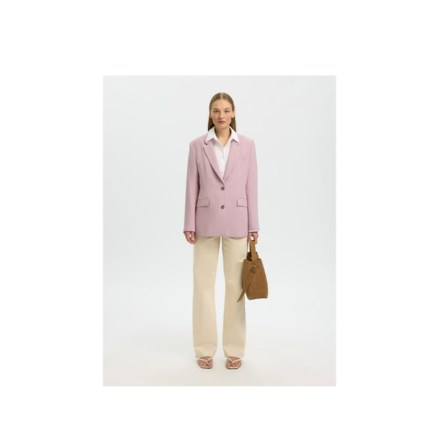 Smuk lyserød Rita classic blazer fra Selected Women - lifestyle