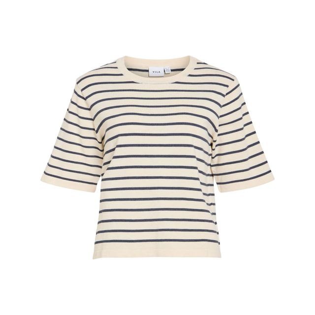 VILA-Malu Rundhals-Strickoberteil (2/4-Strick)