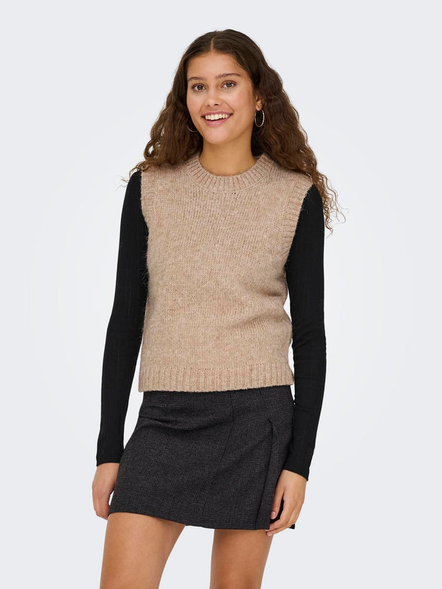 JDY-Malone Strickweste mit Rundhalsausschnitt, Größe S/L