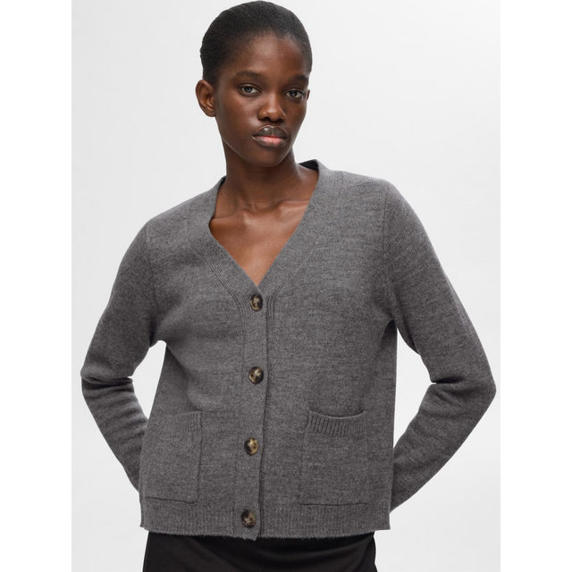 Selected Femme Ana LS Knit Wool Cardigan