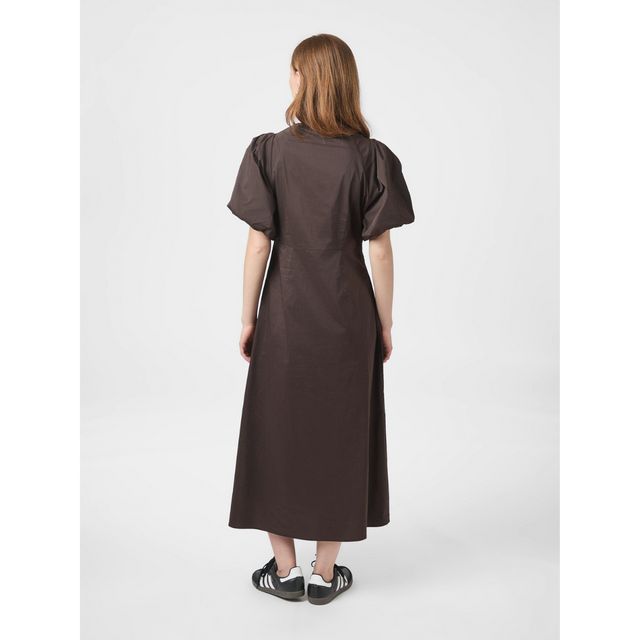 Neo Noir-Illana Popeline-Kleid