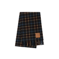 Ganni Double Face Wool Check Scarf