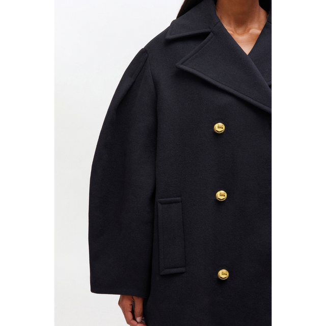 Ganni Peacoat Wool