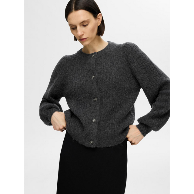 Selected Femme SLFLULU LS STRUCTURE KNIT CARDIGAN