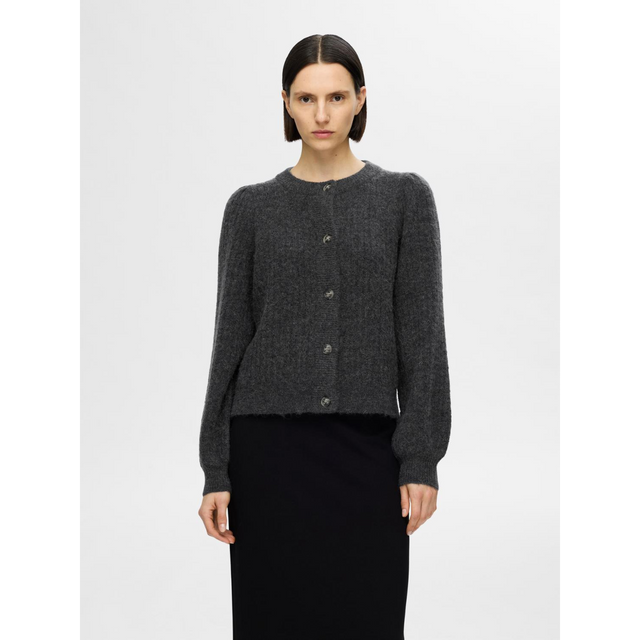 Selected Femme SLFLULU LS STRUCTURE KNIT CARDIGAN