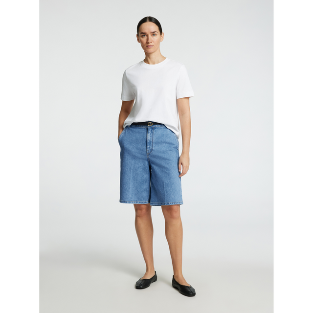 Selected Femme Evelyn Bermuda Denim Shorts