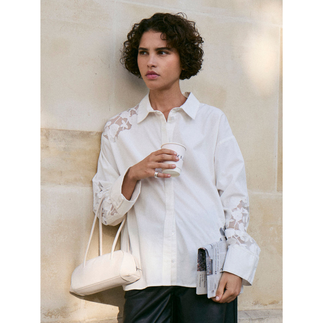 VILA Camina L/S Lace Shirt