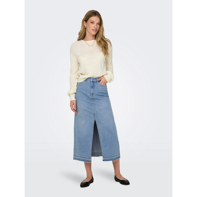 JACQUELINE DE YONG Bella HW Long Skirt Denim