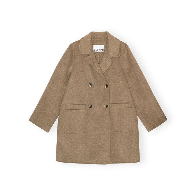 Ganni Wool Midi Jacket - Prinsesse2ben